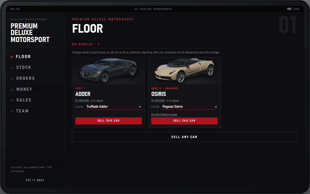 XS-Dealerships — The dealer tablet