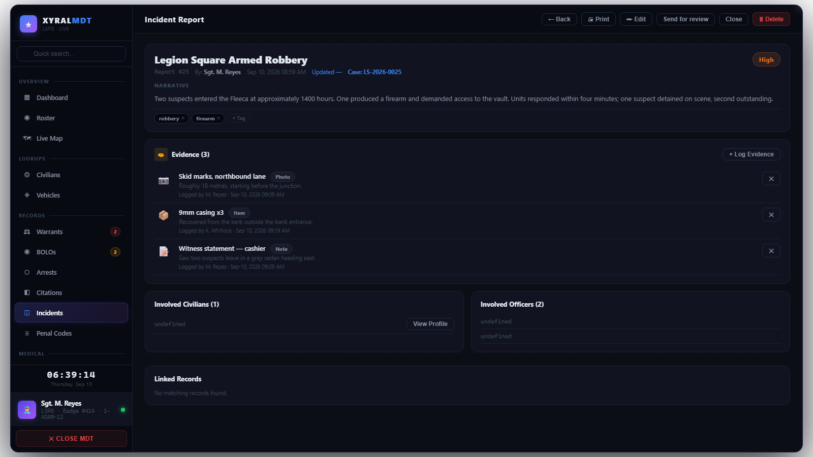 XS-MDT — Incident report
