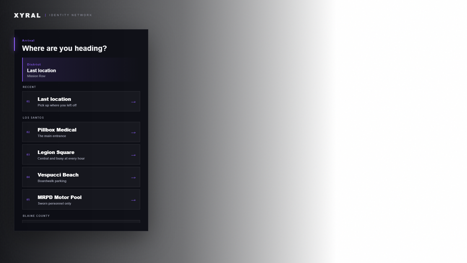 XS-MultiCharacter — Character select