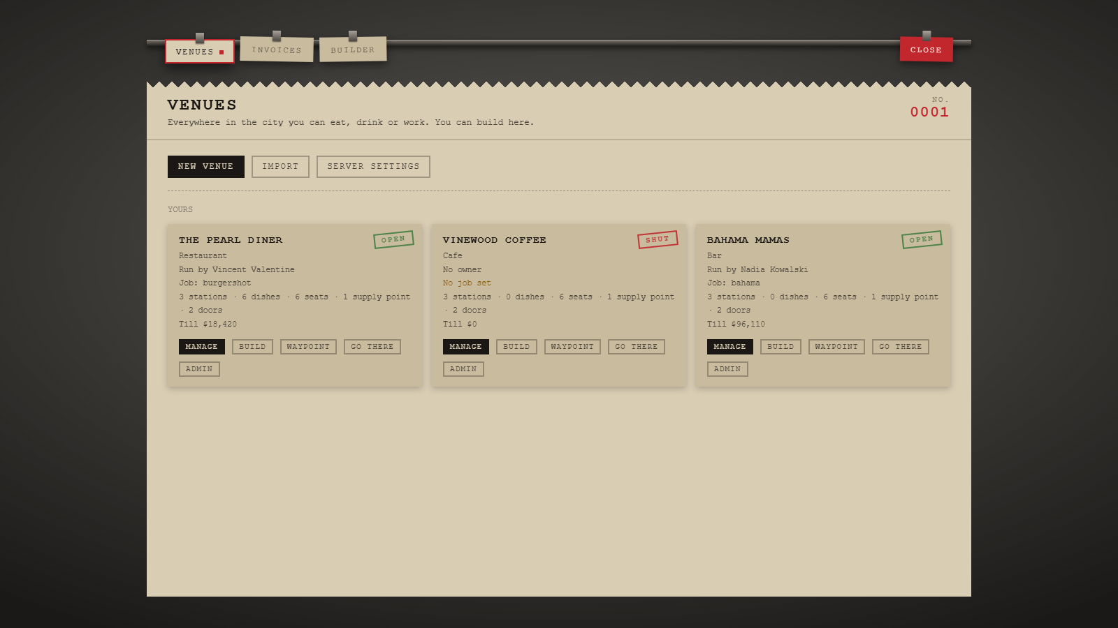 XS-RestaurantCreator — Every venue on the server
