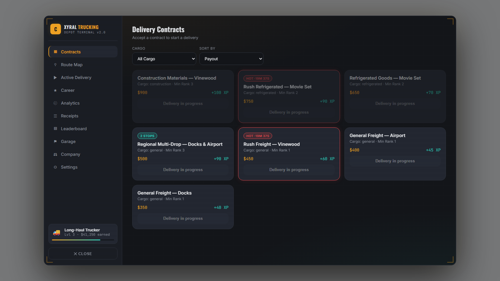 XS-Trucking — Contracts